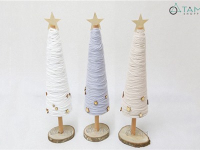 Cây thông Noel Handmade quấn len thủ công X-TREE-32
